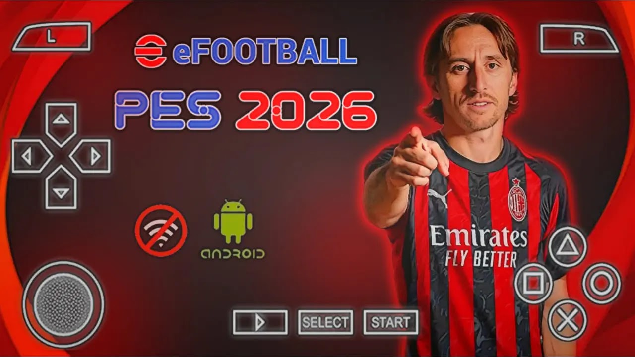 eFootball PES 2026 PPSSPP Android Offline PS5 Camera Graphics New Kits 25/26 and Transfers