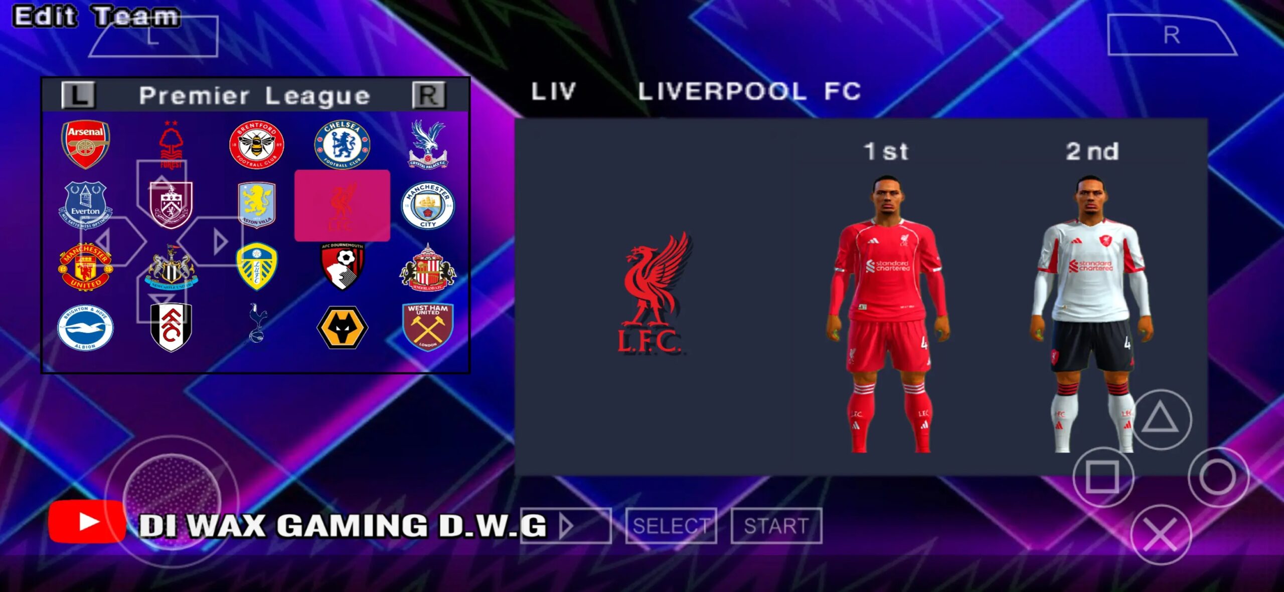 An image showcasing the latest UEFA Champions League (UCL) team kits for the 2025/2026 season updated within the PES 2026 PPSSPP game.