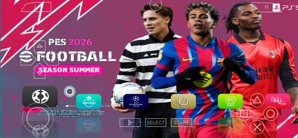 eFootball PES 2026 PPSSPP Android OFfline PS5 Camera Efootball 2026 PSP Full Update & PlayerTattoo