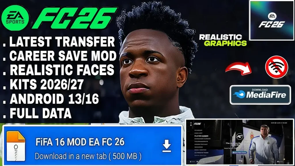 EA Sports FC 26 FIFA 16 Mod APK OBB Data Android Offline Download