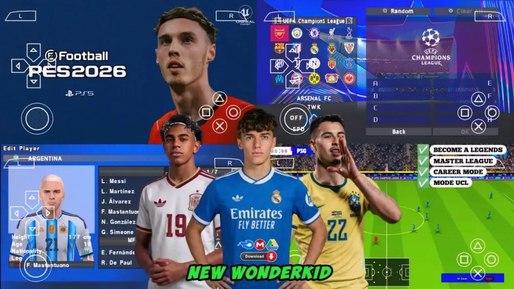 eFootball PES 2026 PPSSPP Android Offline PS5 Camera